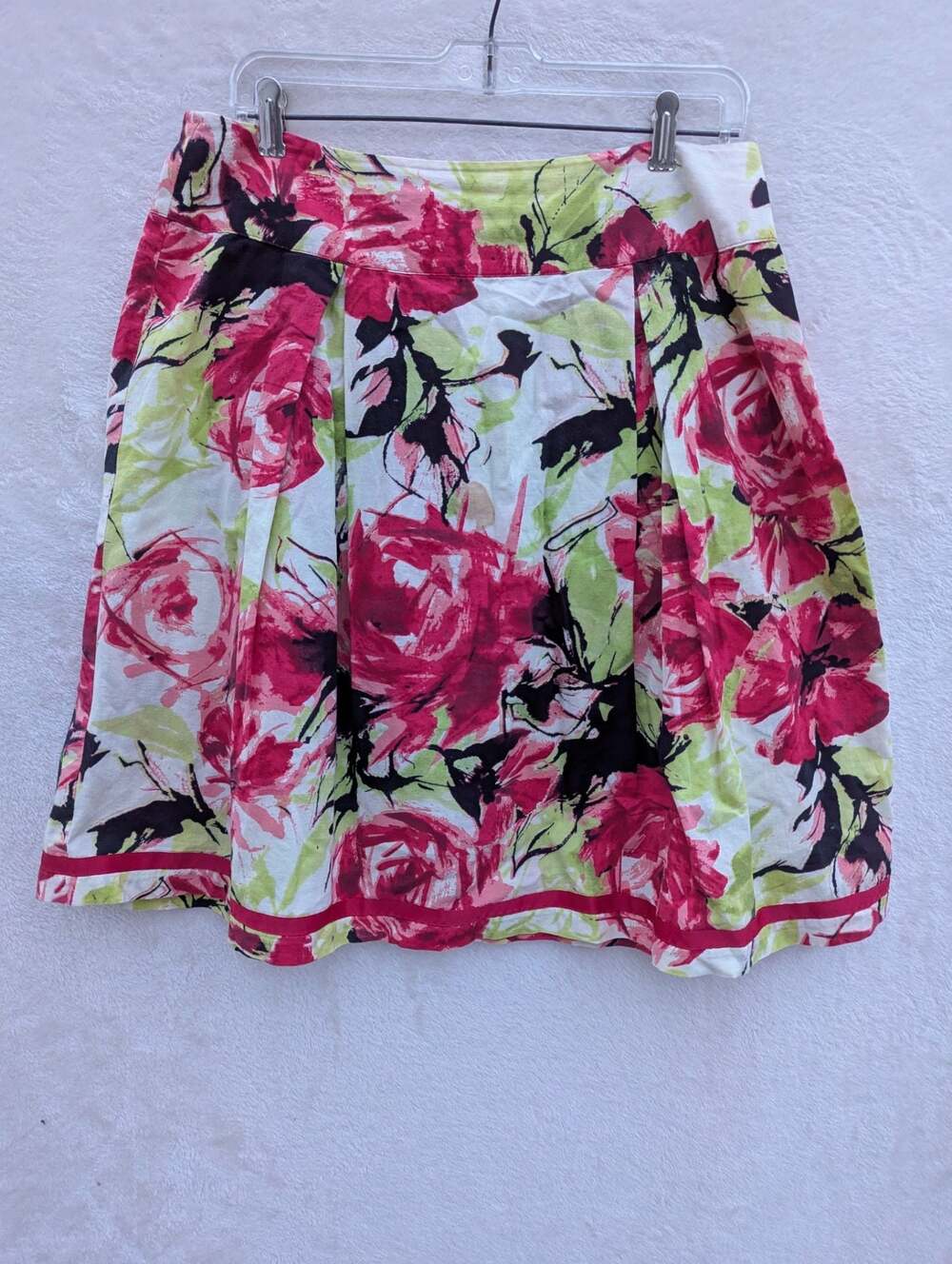 Jonathan Martin Floral Pleated A-Line Mini Skirt